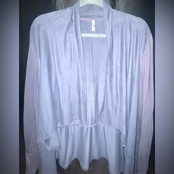 NWOT Z Supply The Suede Waterfall Cardigan in NAVY - Picture 7 of 8